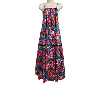 chelsea & violet tiered sleeveless floral dress - M